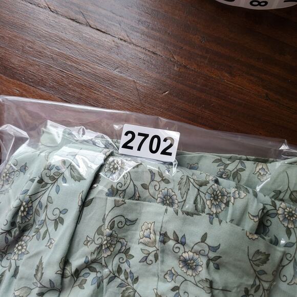 90s Y2K Babydoll Maxi Dress Womens 14 Green Forest Fairy Coquette Floral Whimsy - Picture 13 of 13